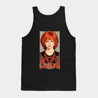 reba mcentire//vintage vektor 80s style v4 Tank Top